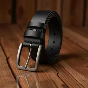 Mens Dress Belt,Genuine Casual Leather Belts for Men 1.5" Width
