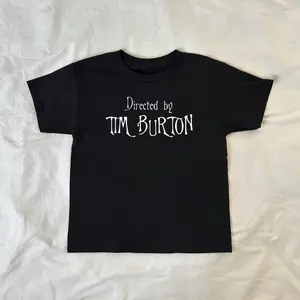 Directed By Tim Burton Baby Tee, Halloween Aesthetic, Goth Punk Tee, Babytee Y2k,Grunge Horror, Vintage Y2k, 90s Retro Graphic graphic  tees