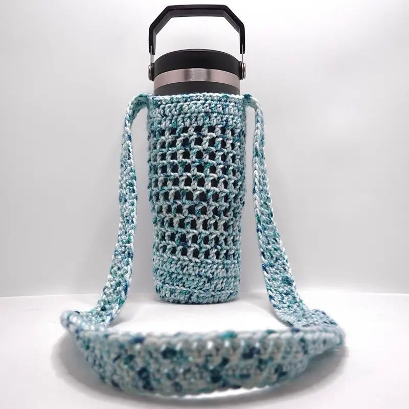 Large Crochet Water Bottle Holder