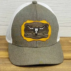 Leather Patch Longhorn Hats