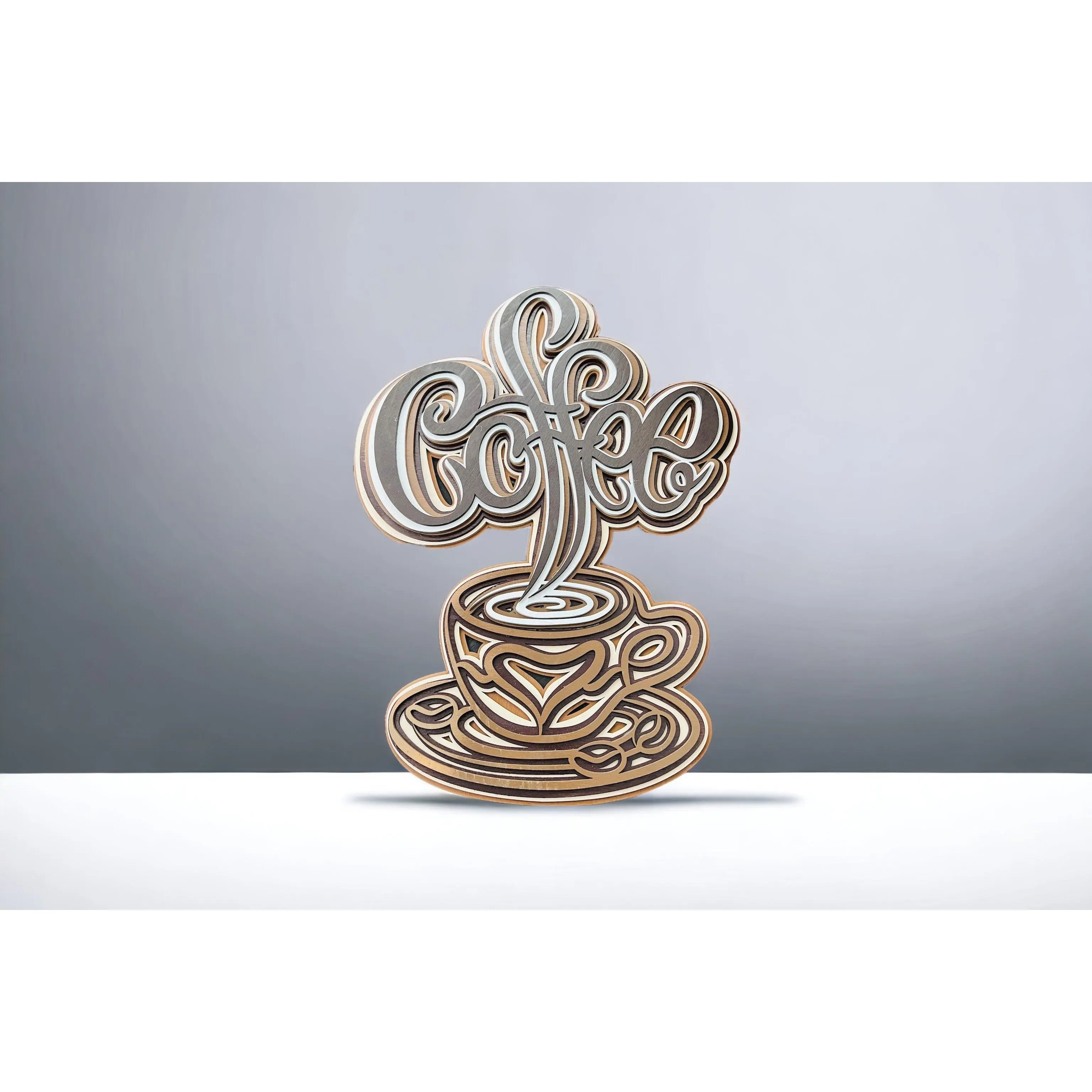 Wall Decoration Coffee Multilayer Mandala 3D Wood Art 2322