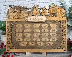 Personalized Christmas Tree Farm Christmas Advent Calendar For Kids and Adult, Christian Advent Calendar, Handmade Farmhouse Christmas Decor
