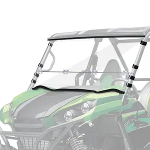 StarknightMT Teryx Windshield Scratch-resisatant Vent Window Compatible with 2016+ KAWASAKI Teryx 800 2/4 Seaters 2021+ Teryx S/ S 4 Accessories Clear Front Windshield Used with Roof