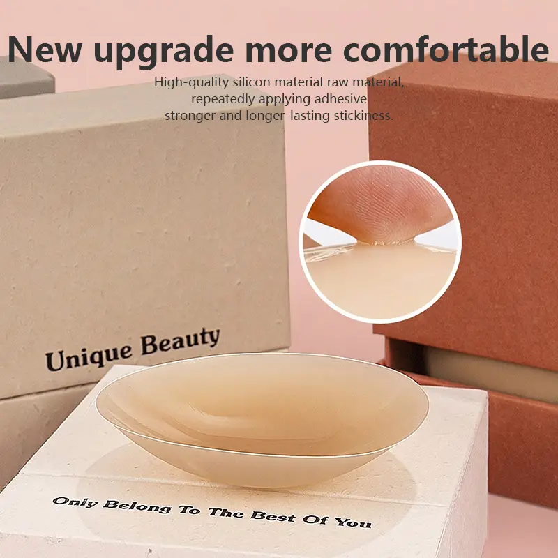 LikeMyChoice Seamless Matte Silicone Nipple Covers Ultra-Thin Invisible  Pasties for Backless Dresses Reusable No-Show Breast Petals for Bra-Free  Comfort & Summer Fashion