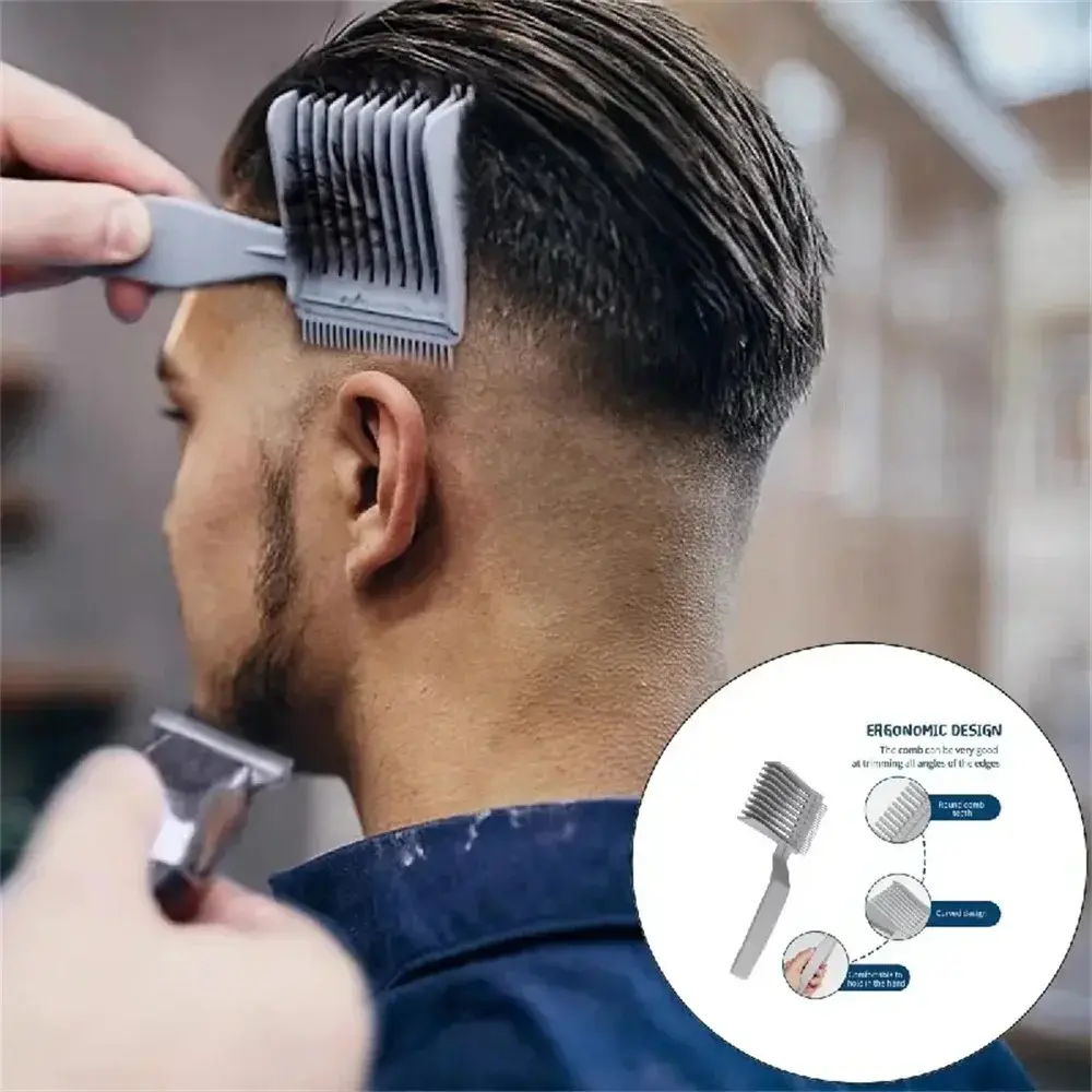 Professional Men's Hair Cutting Comb, Long Handle Barber Brush for Precision Cutting & Mixing, Essential Tool for Barbershop, Styler Hair Tool, Hair Cutting Accessories, Barber Supplies, Salon Supplies