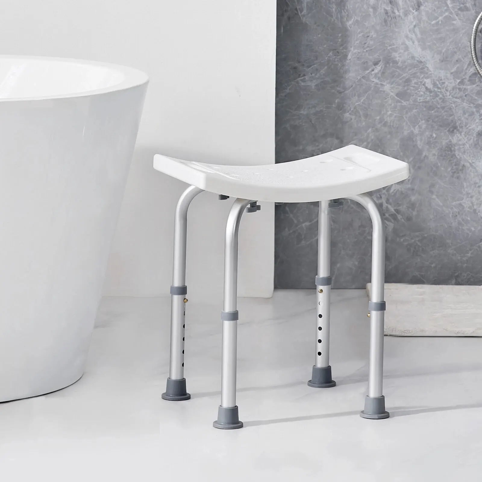 Shower Chair Seat 350lb Bath Stool Padded Height Adjustable Bathtub Tool for Comfort and Support Ultimate Safety and Flexibility