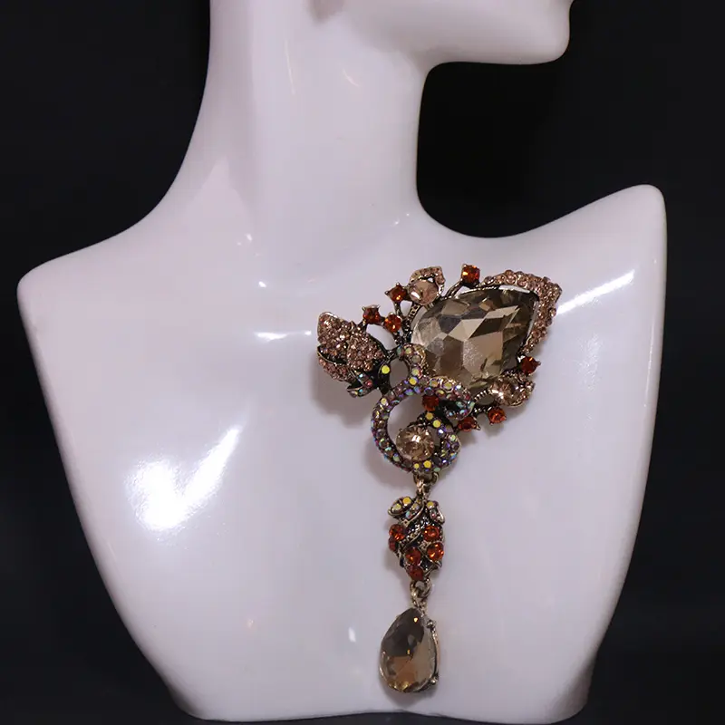 Camouflage Geometric Jewellery Brooch for Women, Elegant Rhinestone Alloy Lapel Pin Accessories for Party & Collar Decor, Lapel Brooch, Alloy Brooch Pin