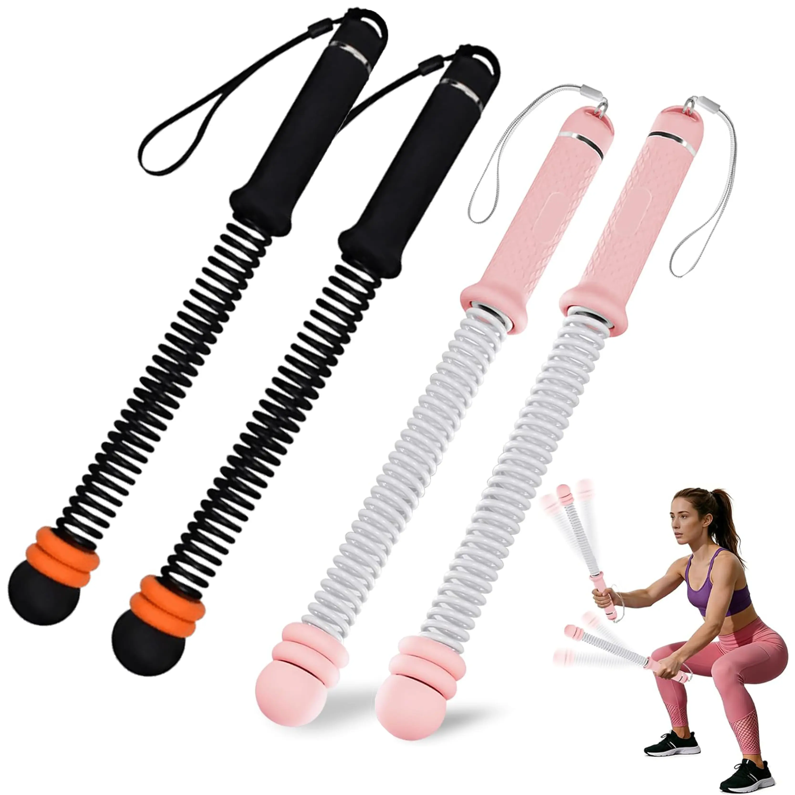 2026 New Upgrade Quiet Ropeless Weighted Battle Ropes (2PCS) - Portable Space-Saving Home Workout Couple’s Set for Office Workers, Full-Body No-Jump Training Gear, Ideal for HIIT/Strength/Cardio, Fitness Enthusiast Gift