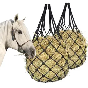 2 count Hay Net for Horses,Slow Feed Hay Bag for Horses Goat Sheep,Hanging Hay Feeder Bag for Horses  Stall Paddock Rest