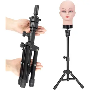 25 Inch Wig Stand Tripod, Adjustable Mannequin  Stand, Wig  Stand for  Heads And Canvas Block  (Mannequin  Not Included)