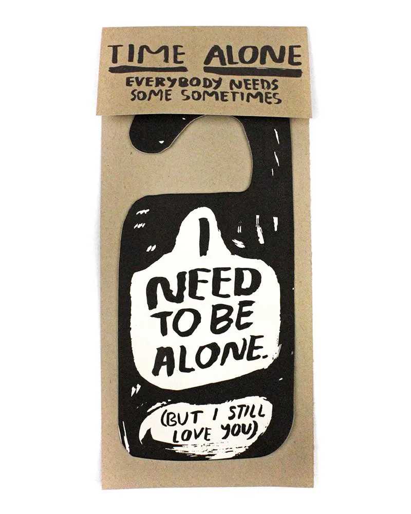 Alone Time Reversible Door Hanger