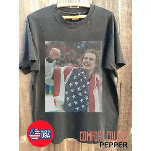 Comfort Colors® Jack Hughes Hockey USA Team Vintage Bootleg 90s Shirt