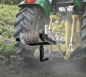 LANDY Fence Wire Unroller Receiver Hitch 1320ft Wire Roll Fast Install Barbed Wire Fencing Farm Tool