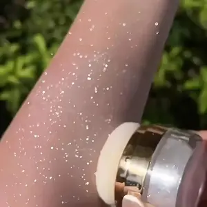 Shimmer Highlight Patting Powder - Soft, adds sparkle to body and face, light coverage, softening effect, highlighting body products, Lightweight powder, highlighter makeup, Cosmetics Highlighter, suitable for wedding season