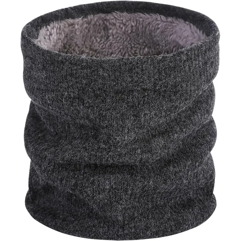Thermal Neck Warmer Men, Neck Gaiter Face Scarf Women, H HOME-MART Fleece Scarf Snood for Men Women Neck Gaiter Mask, Thick Windproof Scarves