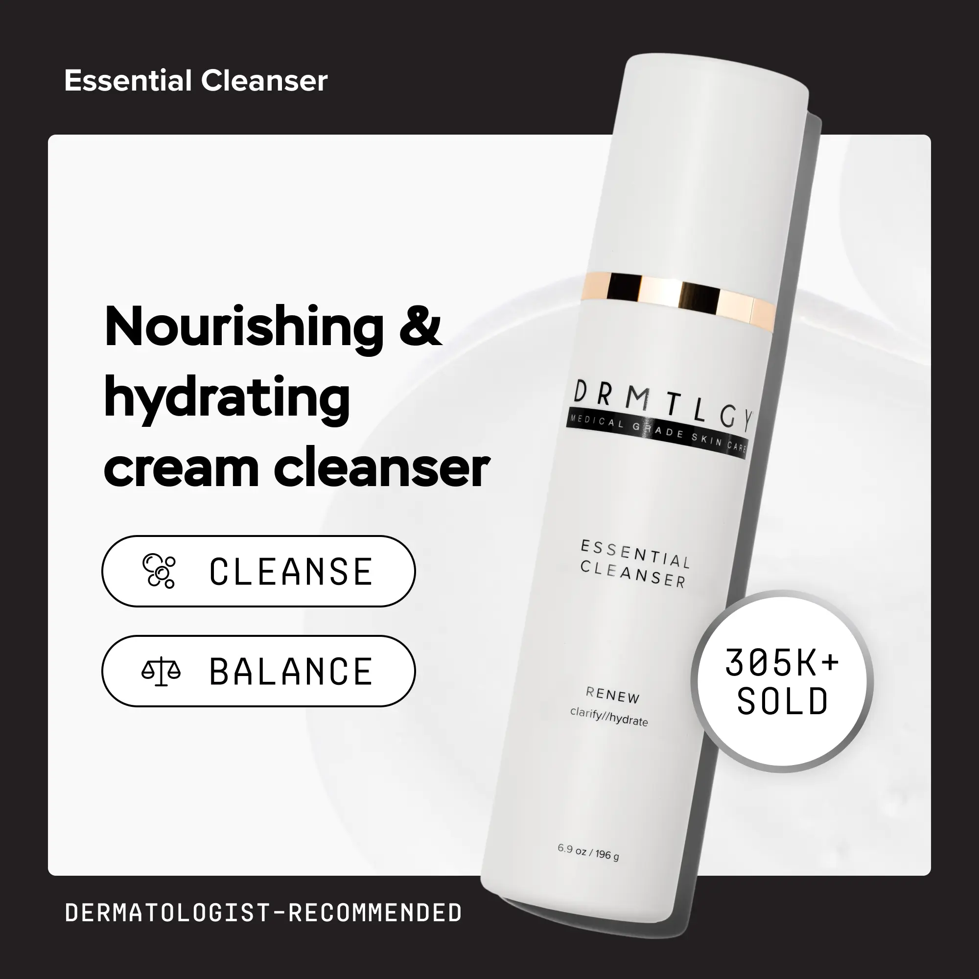 DRMTLGY Essential Cleanser 6.9oz with 11 Essential Extracts DRMTLGY Essential Cleanser 6.9oz with 11 Essential Extracts