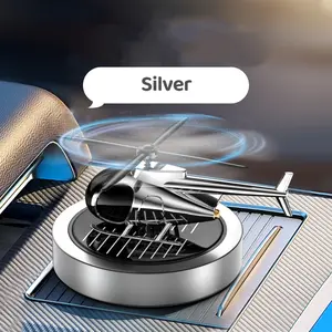 Solar helicopter indoor aromatherapy decoration, solar rotating helicopter design aromatherapy diffuser, car air freshener essential oil diffuser car office small aromatherapy
