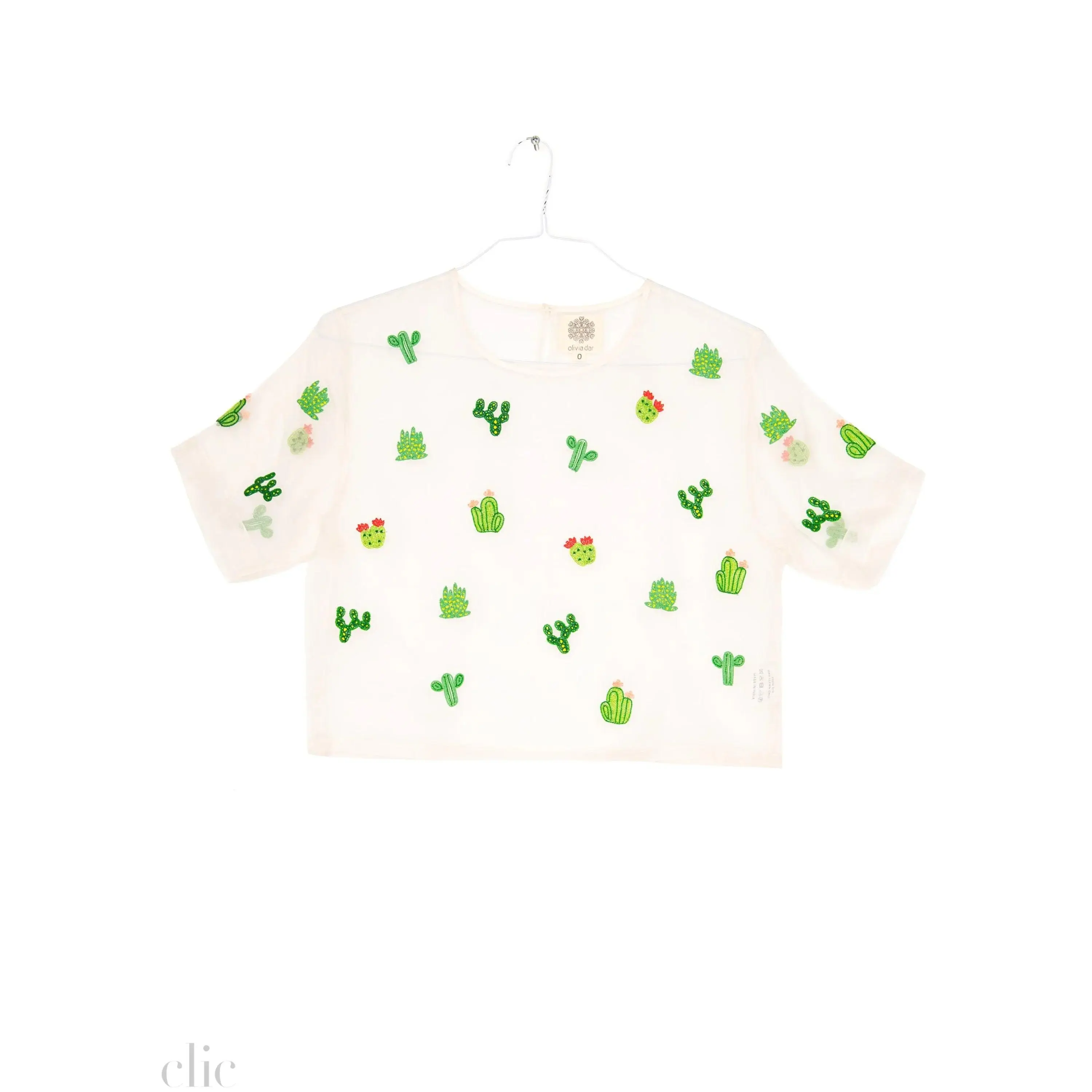 ORGANZA TOP CACTUS CCT GRN