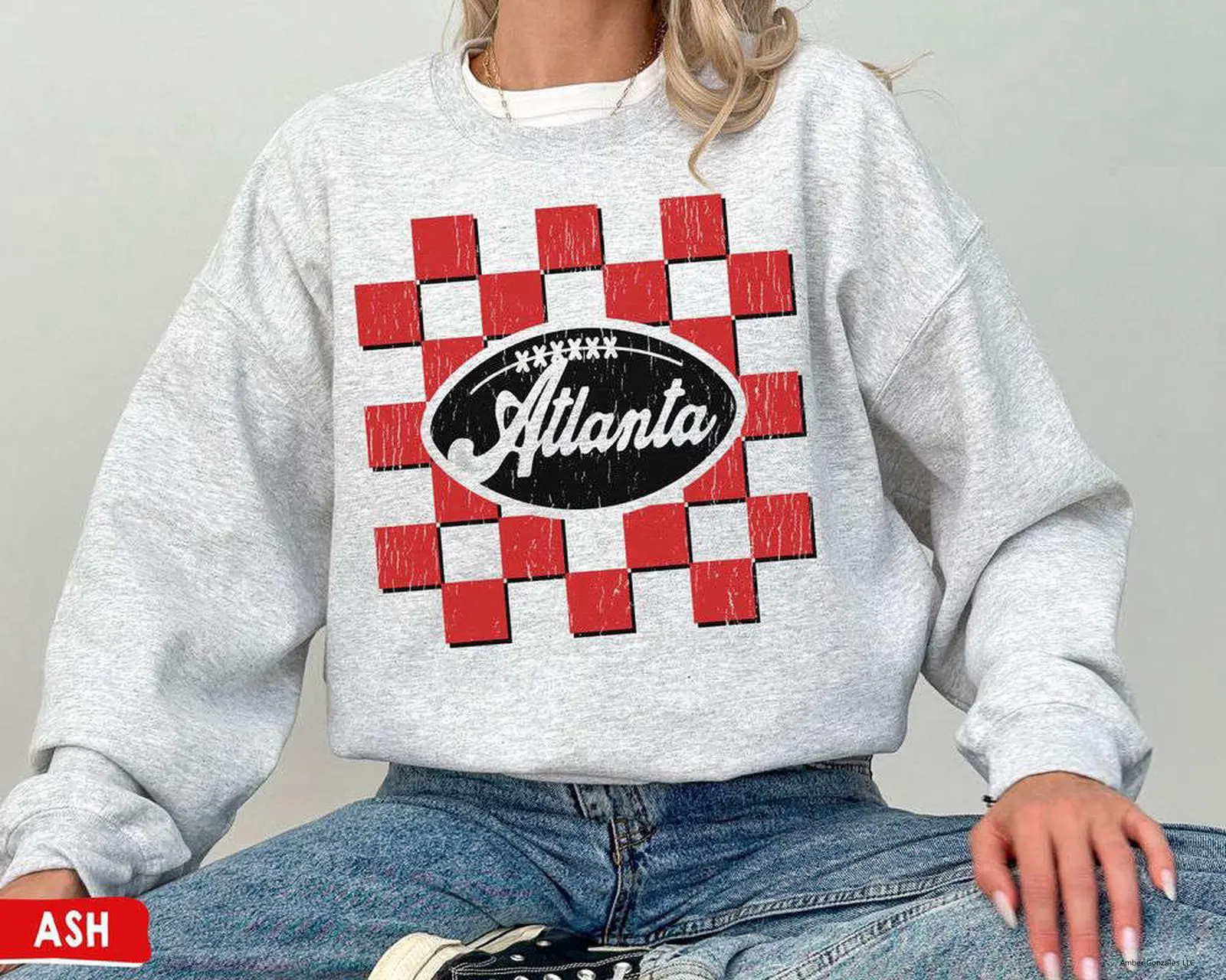 Retro Atlanta Football Crewneck Sweatshirt / T-Shirt, Vintage Style Falcons Sweatshirt, Atlanta Game Day, Falcons Gifts, Sunday Football