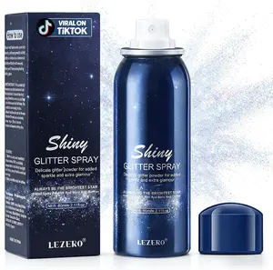 Face and Body Glitter Spray for Women, Temporary Glitter Hairspray Shimmer Makeup for Mardi Gras Rave Festival Concerts, Up to 8 Hour, Holo Silver, 2oz