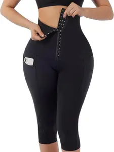 FeelinGirl High Waist Tummy Control Leggings for Women Waist Trainer Corset Compression Yoga Pants with Pockets feelingirlshop