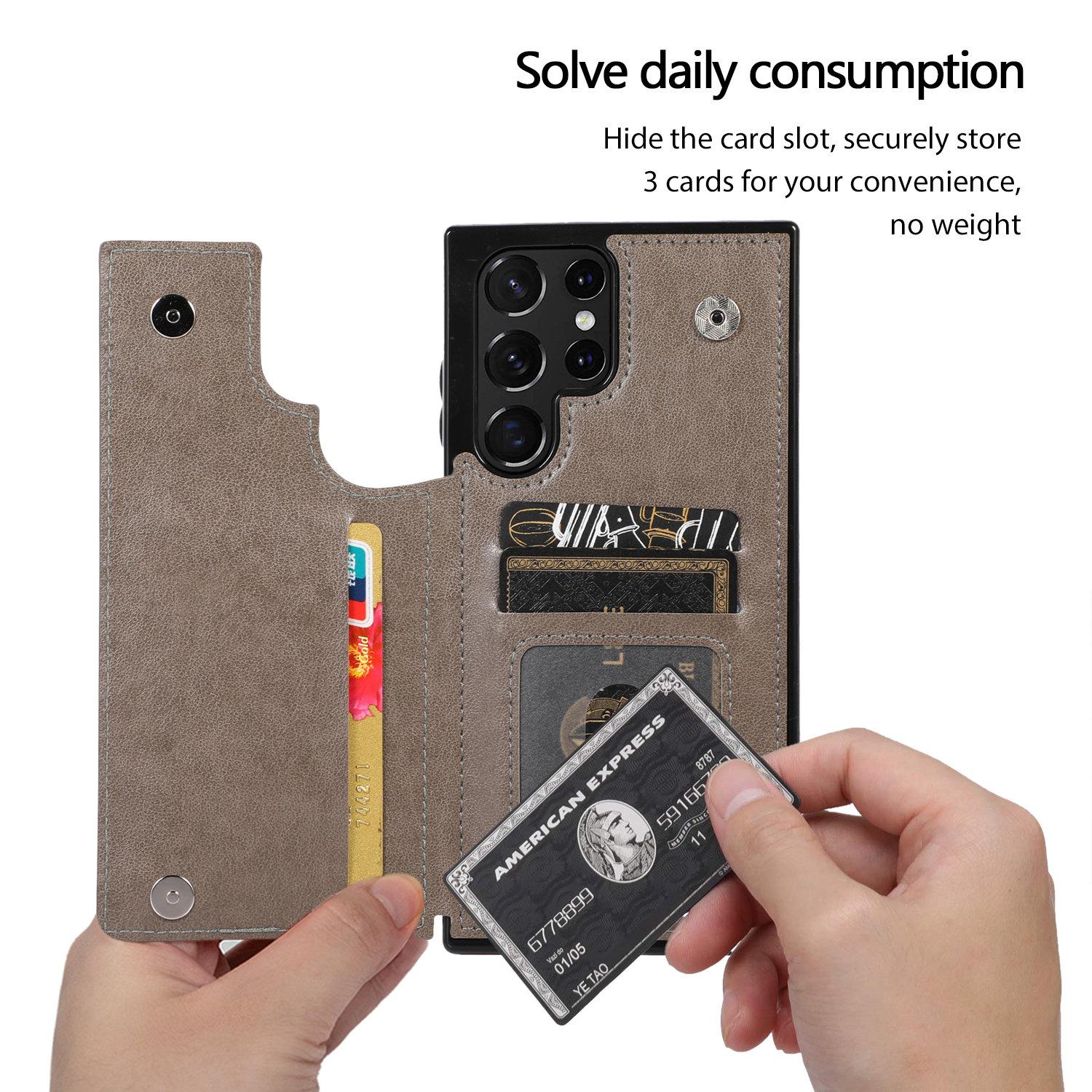 Wallet Flip Case for Samsung Galaxy S26 Ultra S25 S24 S23 S22 with Card Holder, Flower PU Leather Kickstand Protective Cover Case for Women