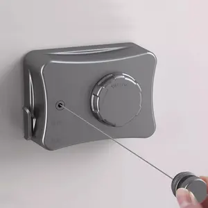 Invisible Clothesline Retractable Punch-Free Drying Rack, Balcony, Bathroom & Use, Indoor Steel Wire Clothes Rack, Christmas Festival Gift, Wall Mounted Clotheslines