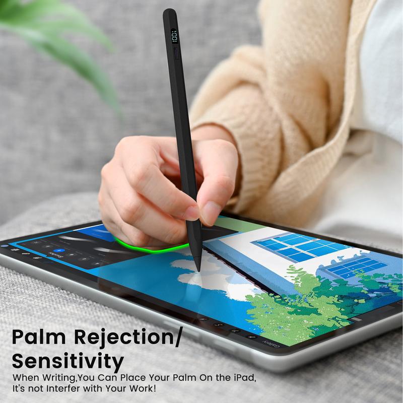 MEKO Stylus Pen -Fast Charge Pencil with Palm Rejection/Tilts,LED Power Display,for iPad 10/9/8/7/6th,Pro 12.9"/11"/M4,Air 5/4/3/M2,Mini 6/5