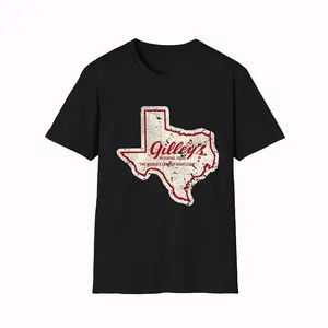 Vintage Gilleys Pasadena Texas Graphic Tee Pure Cotton Casual Streetstyle T-Shirt Trendy Tops for Women for Men Perfect Gift