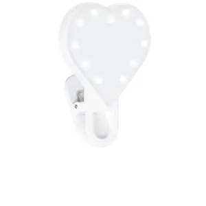 GLAMCOR Riki Sweetheart Selfie Light And Touch Up Mirror in White