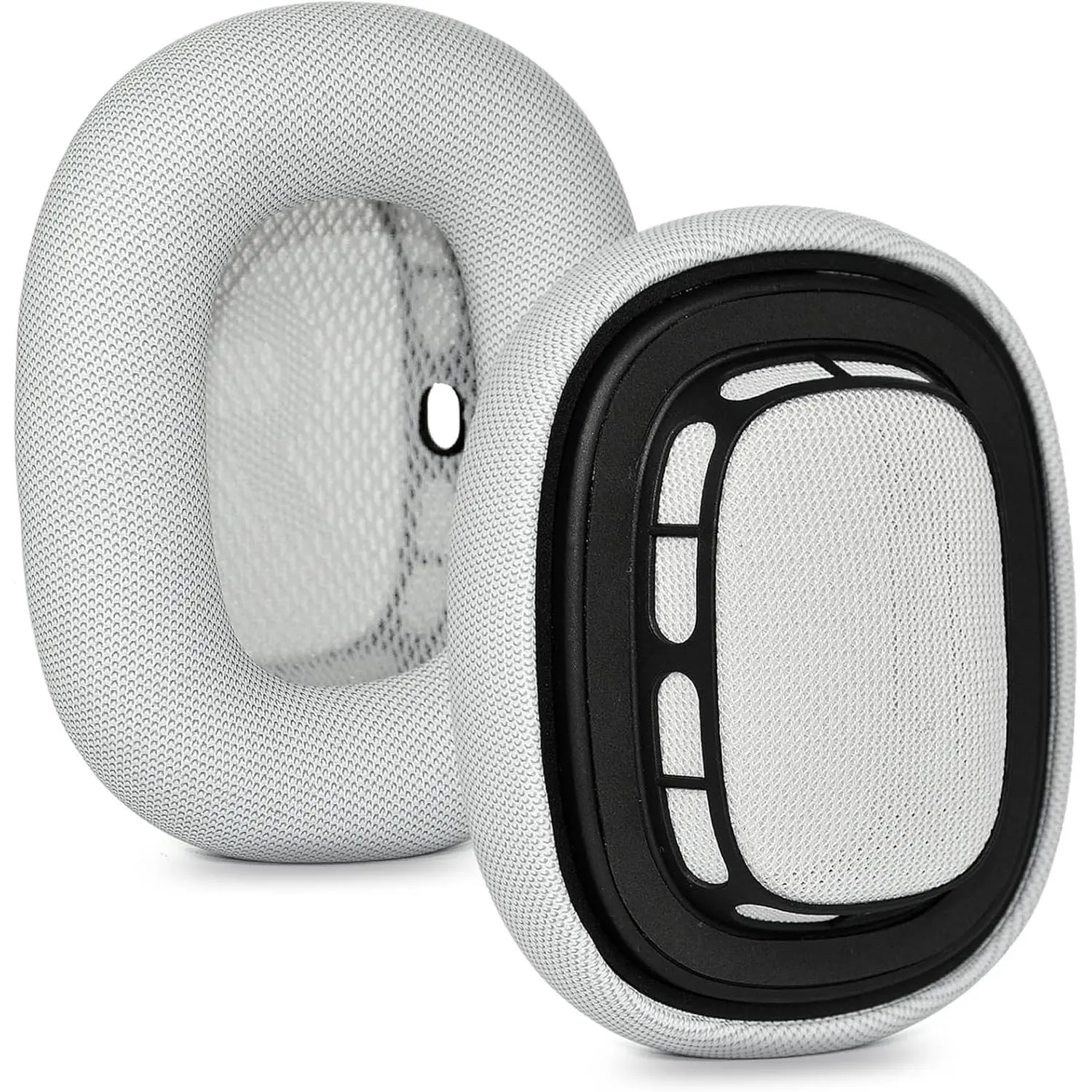Replacement Ear Cushions for AirPods Max Headphones, Earpads with Softer Protein Leather and Noise Isolation Memory Foam (Silver White)