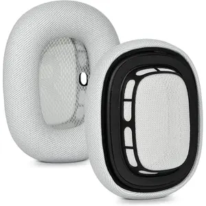 Replacement Ear Cushions for AirPods Max Headphones, Earpads with Softer Protein Leather and Noise Isolation Memory Foam (Silver White)