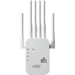 WiFi Repeater Signal Booster, 2026  WiFi Extender with Ethernet Port, WiFi Booster Dual Band 5GHz/2.4GHz, Up to 12800 Sq.ft and 60 Devices,  Internet Performance Q/X (White)