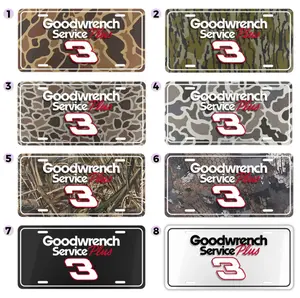 Goodwrench Service Plus License Plate Collection – Camo #3 NASCAR Racing Vanity Plate, 12x6 Aluminum Car Tag, Vintage Racing Decor for Garage Wall, Motorsport Fan Gift, Retro Auto Accessories for Men