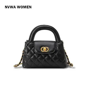 Coquette Pink Quilted Purse Women's Faux Leather Crossbody Shoulder Bag Top Handle Satchel with Gold Chain for Date Night Wedding Guest