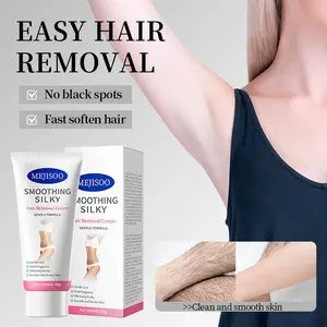 PAINLESS Hair Removal Cream! 🛁 Say GOODBYE to Razor Burn & Strawberry Legs Fast-Acting (5 min) - Smooth Skin for Weeks (60g)