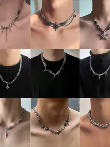 Men's titanium steel necklace, no color fading, simple and versatile accessory, new style women's sweater chain, fashionable and individual, hip-hop accessory, bestseller.