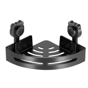 No Drilling Suction Cup Corner Shampoo Holder & Organizer Shower Storage Rack