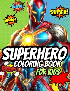 Superhero Coloring Book for Kids: 100 Action-Packed Coloring Pages for Kids Ages 4-12 , Fun, Creativity & Adventure.