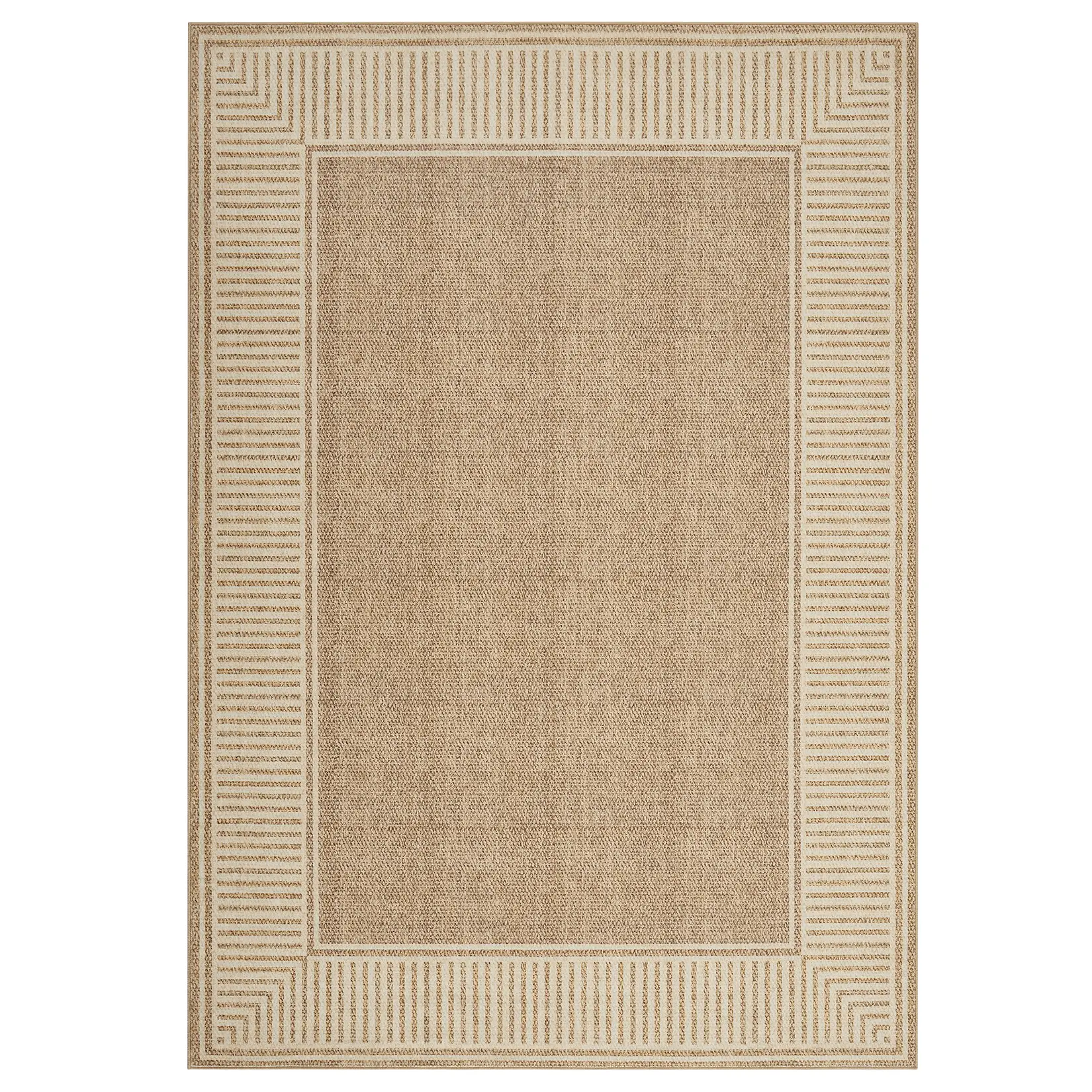 5x7 ft Polyester Neutral Rectangular Soft Area Rug - Modern Geometric Graphic, High Traffic, Machine Washable Home Decor Rugs for Living Room, Bedroom, Neutral Area Rugs
