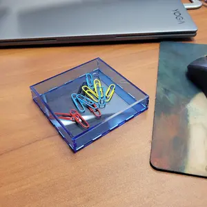 Square Blue Acrylic Tray