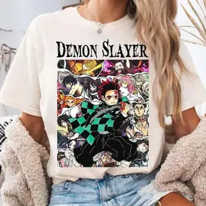Demon Slayer Anime Shirt, Demon Slayer Character Tee, Kimetsu No Yaiba Shirt, Gift For Fan, Unisex Short Sleeve Tee boyfriend  tees meme  shirts silky  graphic  fit spencers graphic  shirts