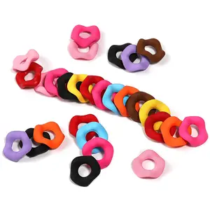 Macaron Large Hole Spacer Beads, Matte Touch Paint Round Wave Spacers, Phone Chain & Jewelry Accessories, Wholesale