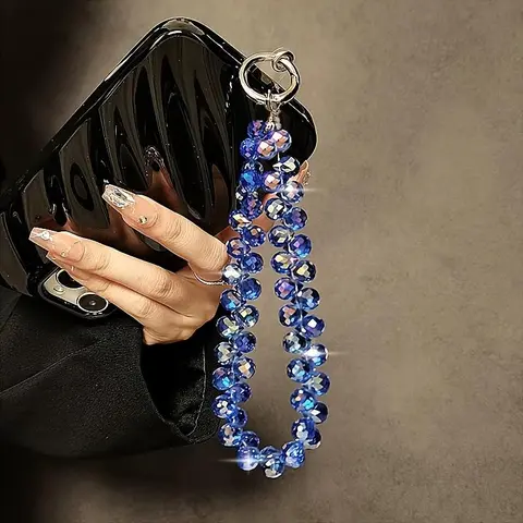 Fashionable Phone Chain, Luxury Crystal Phone Lanyard, Short Phone Strap for Women & Girls, Mobile Phone Case Keychain Bag Pendant Jewelry, Phone Decoration, Cell Phone Charm, Phone Accessories, Cellphone Accessories