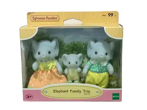 Sylvanian Families Elephant Family Trio 5771 Set Calico Critters Collectible Soft Animal Soft Vinyl Figure