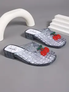 Women's Cherry Pattern Hollow Out Slippers, Fashionable Comfortable Casual Wear, Perfect for Leisure, Stylish and Cozy Footwear