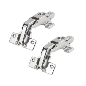 GJANSH Corner Cabinet Hinge Bifold 165 Degree Lazy Susan Door Hinge 48mm Full Overlay Soft Close Hinges Concealed Hydraulic Hinges Adjustable Mounting Frameless 2 Pcs /1 Pair Full Overlay