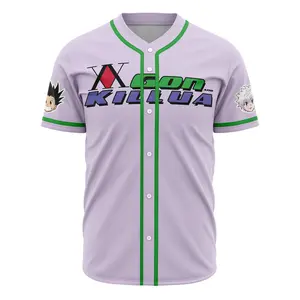 Men's Professional Hunter X Hunter Power Duo Gon & Killua Baseball Jersey, Sports & Outdoor Clothing Top