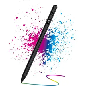 Stylus Pencil for  2018-2026 iPad, 2X  Charge USB-C iPencil With LED Power Display Compatible iPad 11/10/9/8/7/6th Gen, iPad Pro 11"/12.9"/13-inch M4, Air 3/4/5/M2/M3, Mini 5/6/7 Gen-G5 Black