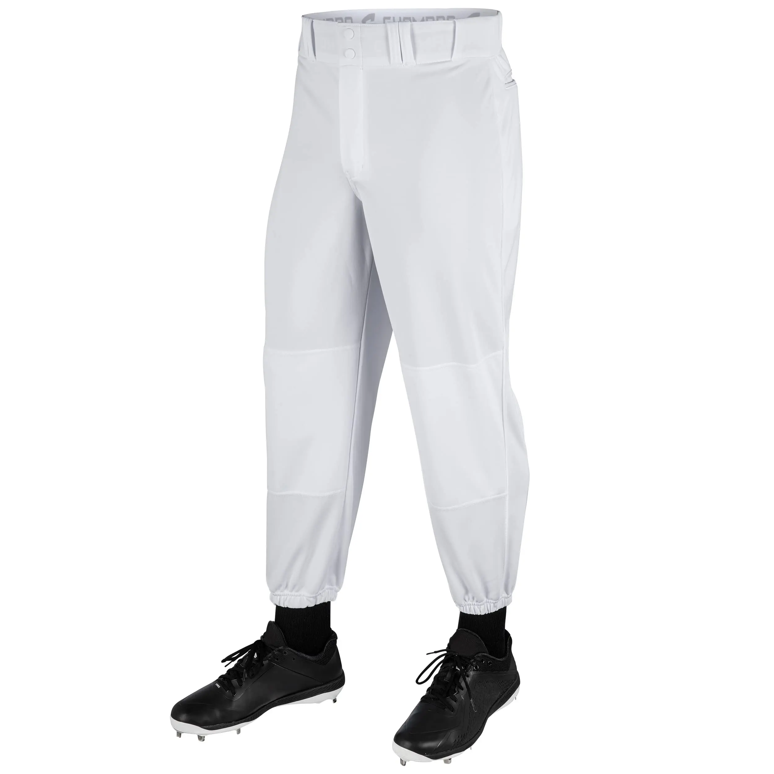 CHAMPRO Traditional Fit Triple Crown Classic Baseball Pants in Solid Color with Reinforced Sliding Areas, White, Medium